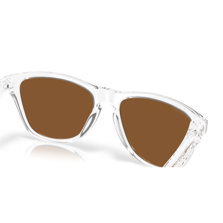 Lunettes de soleil Oakley Frogskins S Polished Clear - verres Prizm Violet