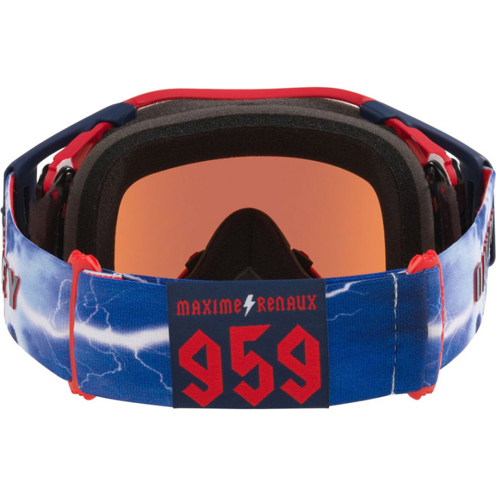 Masque Oakley Airbrake MX - Renaux Matte White écran Prizm Sapphire