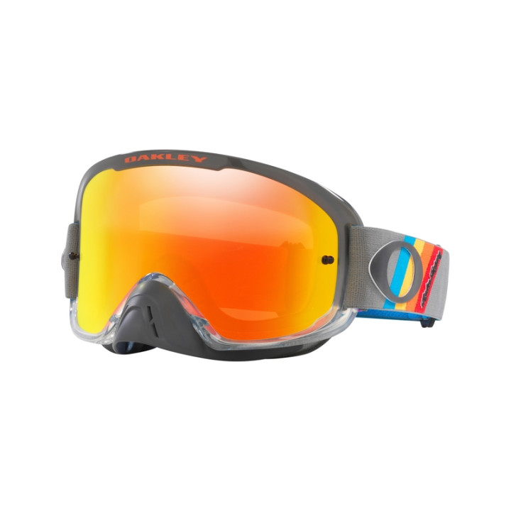 Masque Oakley O Frame 2.0 Pro MX - TLD Grey Stripes écran Fire Iridium
