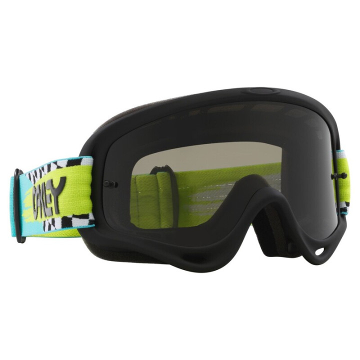 Masque Oakley O-Frame MX - TEAL CHECKS Dark Grey | Oxmoto