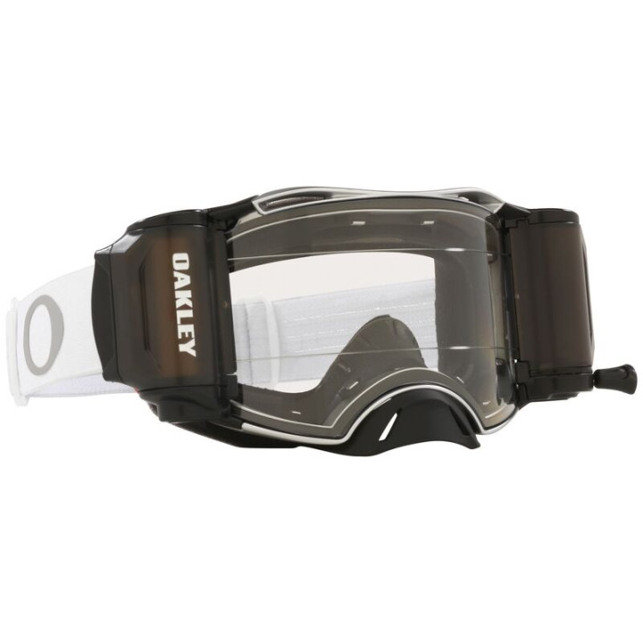 Masque Oakley Airbrake MX - Tuff Blocks White écran Race-Ready Roll-Off clair