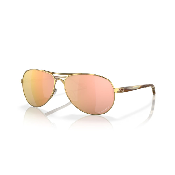 Lunettes de soleil Oakley Feedback Polished Gold - verres Prizm rose gold polarized