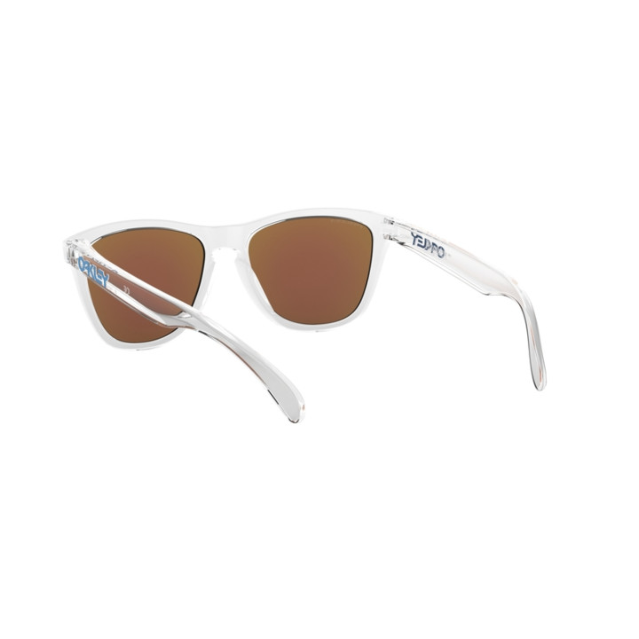 Lunettes de soleil Oakley Frogskins - verres Prizm Sapphire, monture Crystal Clear