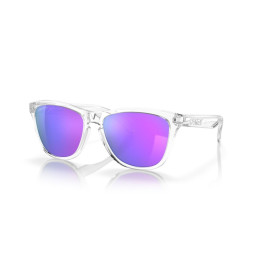 Lunettes de soleil Oakley Frogskins - verres Prizm Violet, monture Polished Clear