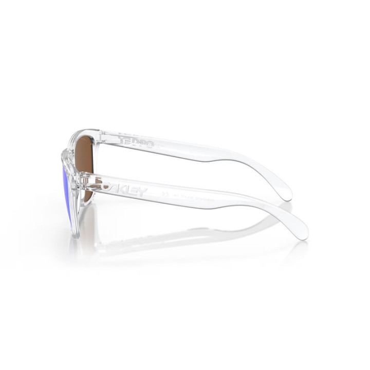 Lunettes de soleil Oakley Frogskins - verres Prizm Violet, monture Polished Clear