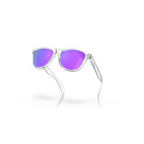 Lunettes de soleil Oakley Frogskins - verres Prizm Violet, monture Polished Clear