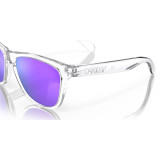 Lunettes de soleil Oakley Frogskins - verres Prizm Violet, monture Polished Clear
