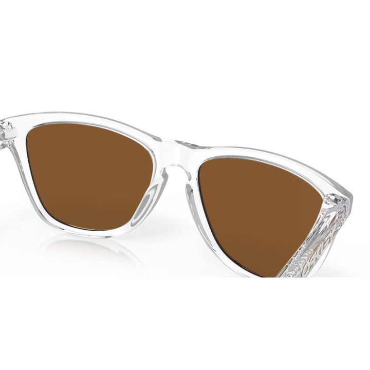 Lunettes de soleil Oakley Frogskins - verres Prizm Violet, monture Polished Clear