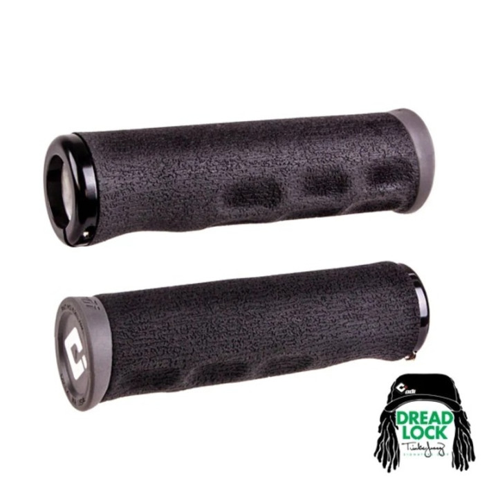 Revêtements de poignées MTB ODI F-1 Series Tinker Signature Dread Lock D36DLB-B