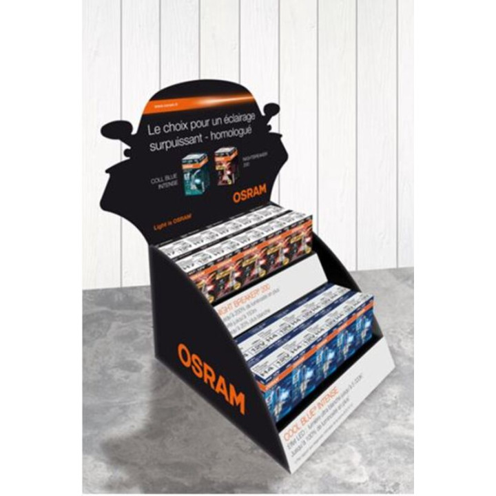 Présentoir de comptoir OSRAM NB200 + CBN | Oxmoto
