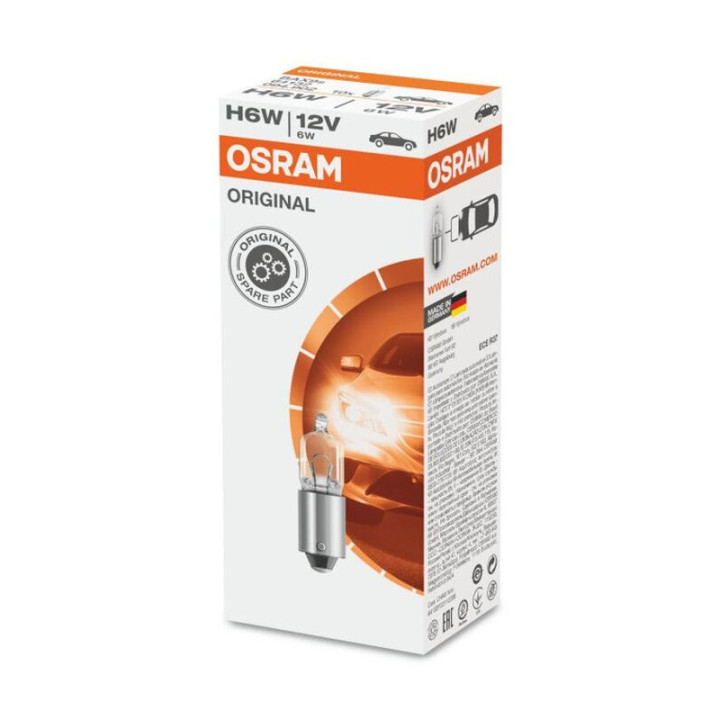Ampoule OSRAM Original Line H6W 12V 6W - boîte de | Oxmoto