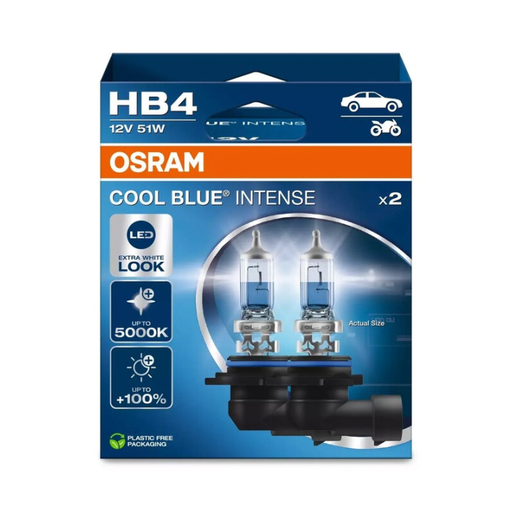 Ampoule OSRAM Cool Blue Intense HB4 12V/51W - x2 | Oxmoto