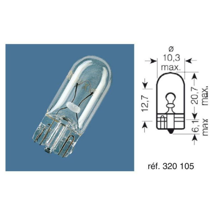 Ampoule OSRAM Original Line W5W 12V 5W - boîte de | Oxmoto