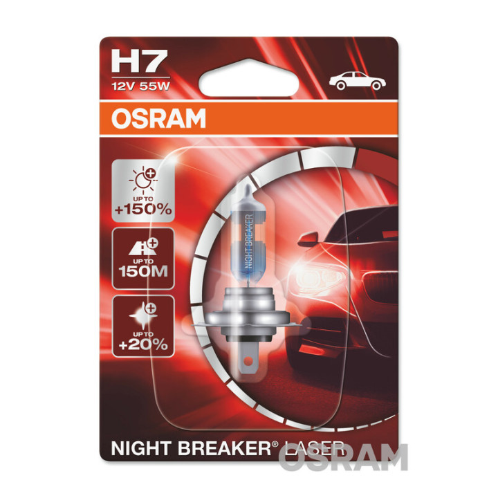 Ampoule OSRAM Night Breaker Laser H7 12V 55W - x1 | Oxmoto
