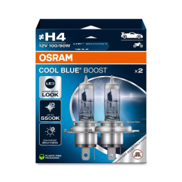 Ampoule OSRAM Cool Blue Boost H4 12V/100/90W - X2 | Oxmoto