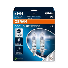 Ampoule OSRAM Cool Blue Boost H1 12V/80W - X2 | Oxmoto