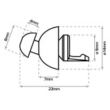 Bouchons d'oreille anti-bruit réutilisables Oxford petite taille