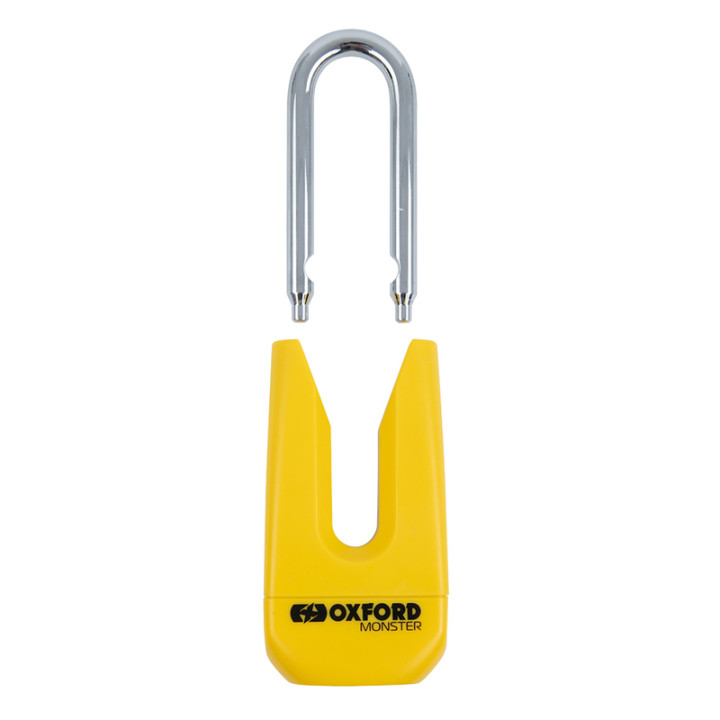Bloque disque Oxford Monster - jaune - homologué Sold Secure Gold