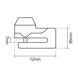 Bloque-disque Oxford Mini T - 5,5 mm jaune | Oxmoto