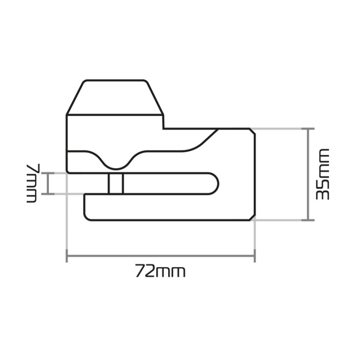 Bloque-disque Oxford Mini T - 5,5 mm jaune | Oxmoto