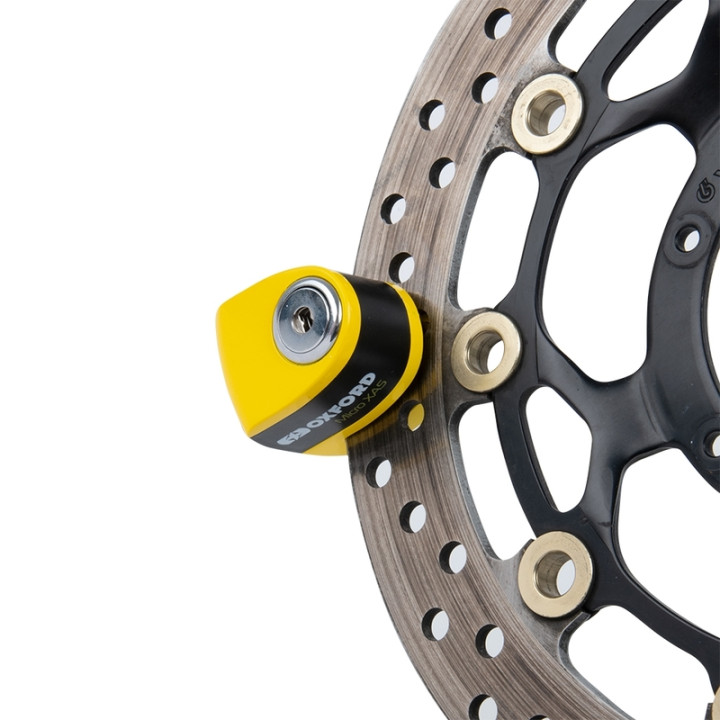 Bloque-disque Oxford XA5 Alarm - jaune & noir | Oxmoto