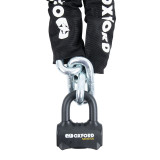 Chaîne antivol avec cadenas Oxford Chain Lock 16mm - Homologué ART4 / Sold Secure Gold