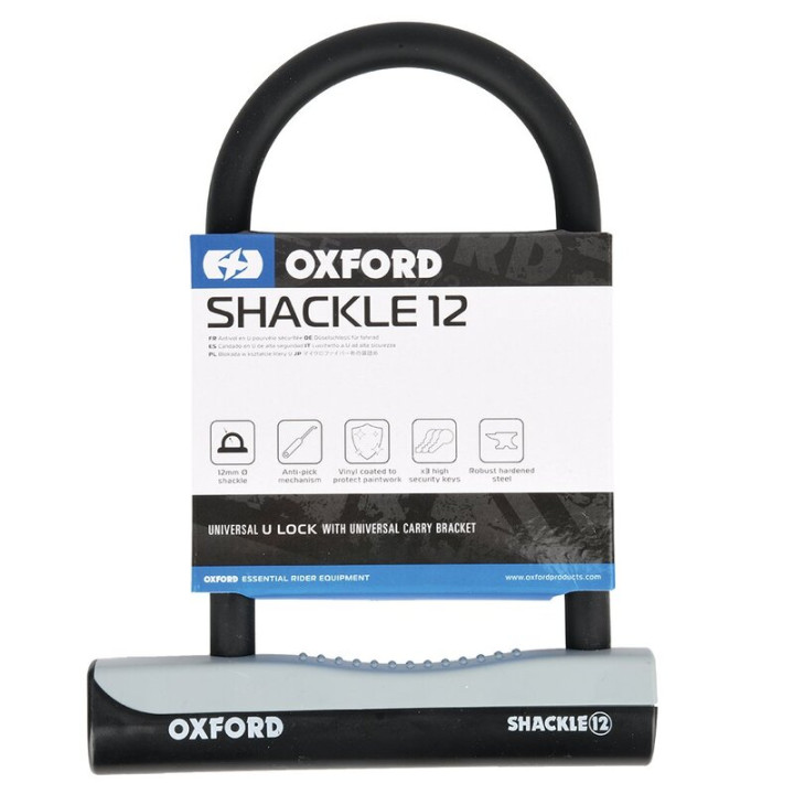 Antivol U Oxford Shackle 12 - 310mm x 190mm | Oxmoto