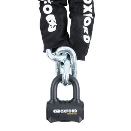 Antivol à chaîne Oxford Nemesis 16 mm avec chaîne de 1,2 m - Homologué ART4 / Sold Secure Gold
