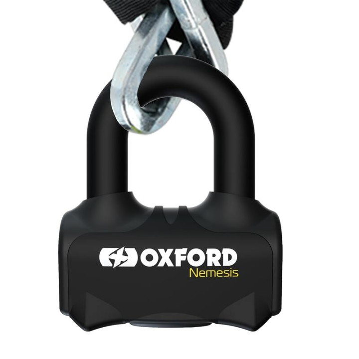 Antivol à chaîne Oxford Nemesis 16 mm avec chaîne de 1,2 m - Homologué ART4 / Sold Secure Gold