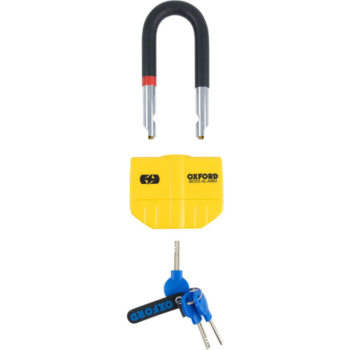 Antivol chaîne Oxford Boss Alarm 14mm + chaîne 12mm x 1,2m - homologué Sold Secure Gold / FG SBSC
