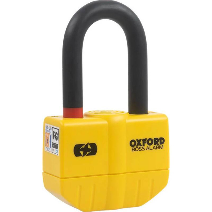 Antivol chaîne Oxford Boss Alarm 14mm + chaîne 12mm x 1,5m - homologué Sold Secure Gold / FG SBSC