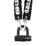 Chaîne antivol Oxford HD - 2M x 9,3mm - homologué Sold Secure Silver / ART3