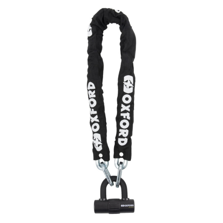 Chaîne antivol Oxford HD - 2M x 9,3mm - homologué Sold Secure Silver / ART3