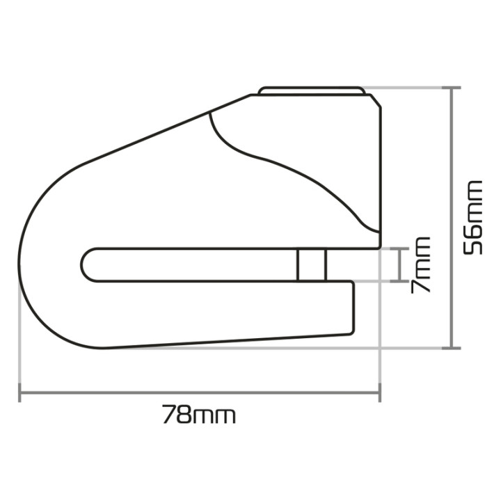 Bloque-disque Oxford Quartz XD10 - Ø10mm jaune/noir | Oxmoto