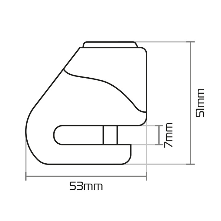 Bloque-disque Oxford XD5 - 5.5mm jaune/noir | Oxmoto