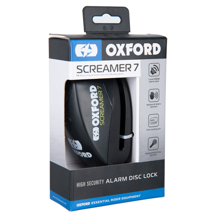 Bloque-disque Oxford Screamer 7 - Ø7mm noir | Oxmoto