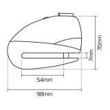 Bloque-disque Oxford Screamer 7 - Ø7mm noir | Oxmoto