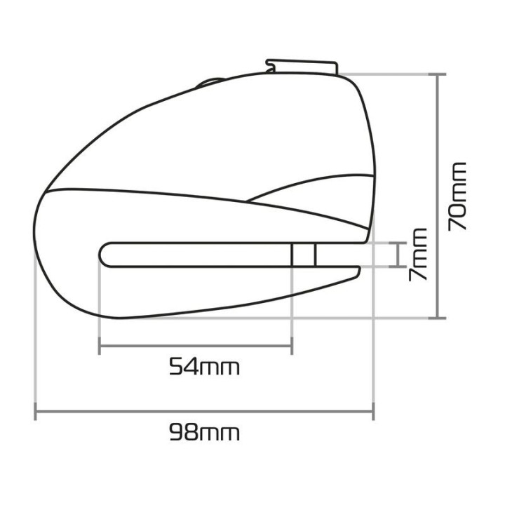 Bloque-disque Oxford Screamer 7 - Ø7mm noir | Oxmoto