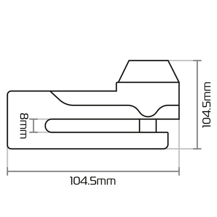 Bloque-disque Oxford Titan ø10mm - jaune | Oxmoto