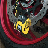 Bloque-disque alarme Oxford XA10 - Ø10mm jaune/noir | Oxmoto