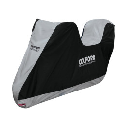 Housse de protection intérieur / extérieur Oxford Aquatex noir/argent - moto / scooter avec Top case