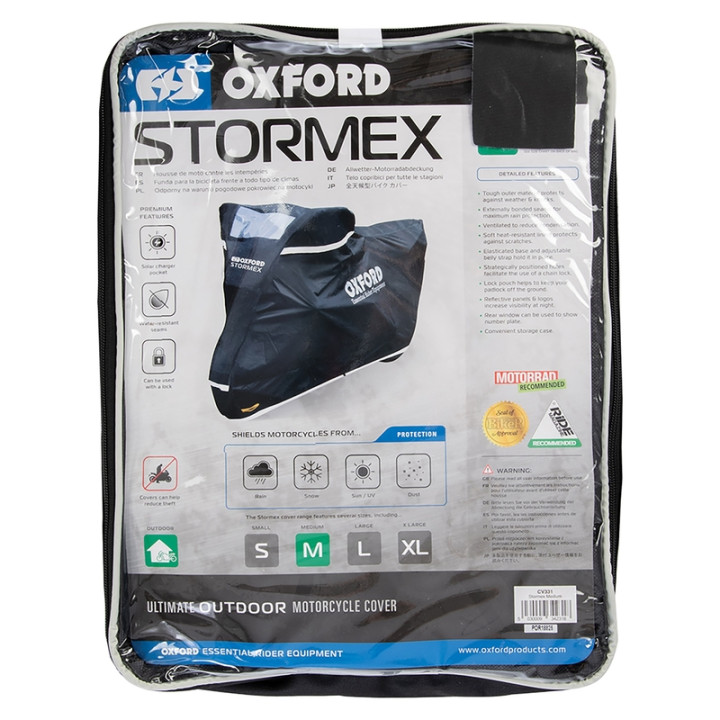 Housse de protection extérieur Oxford Protex Stretch noir - moto / scooter