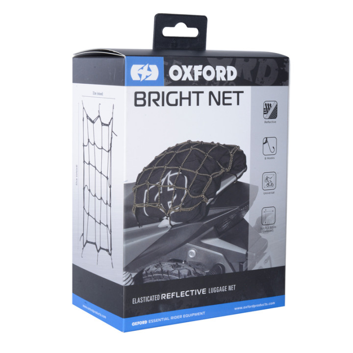 Filet réfléchissant Oxford Cargo Net noir | Oxmoto
