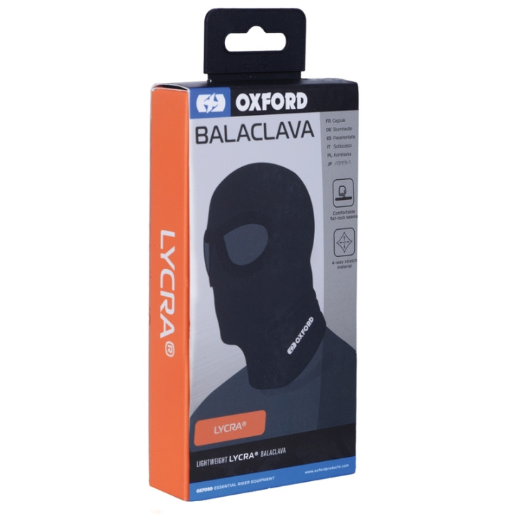 Cagoule Oxford Hibou Intégrale lycra noir | Oxmoto