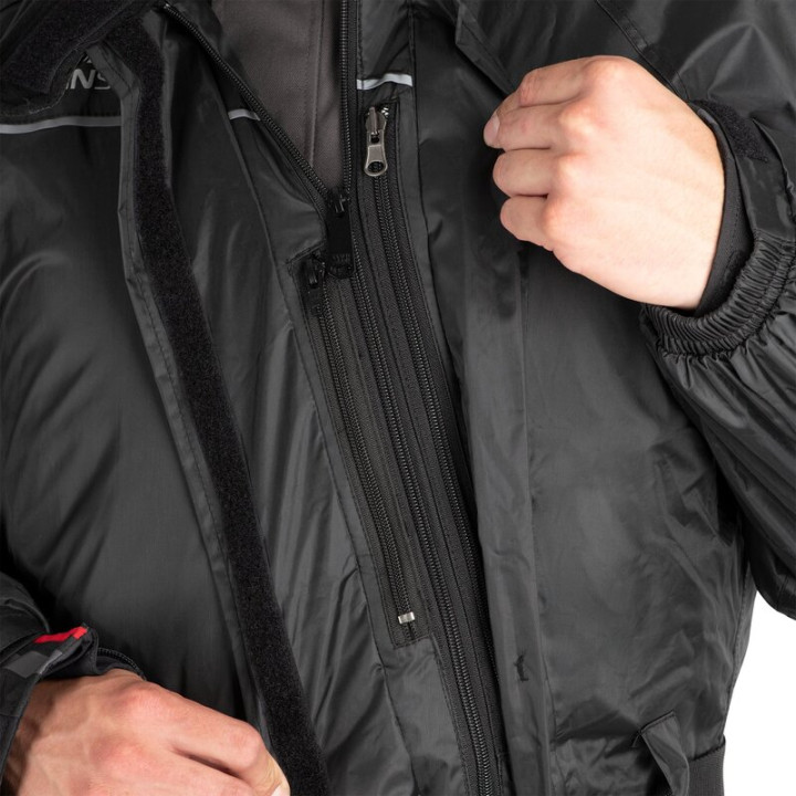 Combinaison de pluie Oxford noir taille | Oxmoto