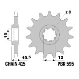 Pignon PBR acier standard - 415 595 12 18NC | Oxmoto