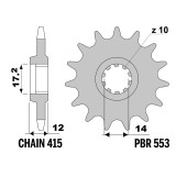 Pignon PBR acier standard - 415 553 12 18NC | Oxmoto