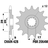 Pignon PBR acier standard - 428 2064M 14 18N | Oxmoto