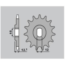 Pignon PBR acier standard - 428 2105 9 18NC | Oxmoto