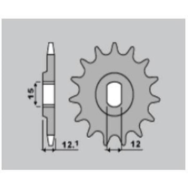 Pignon PBR acier standard - 428 2105 9 18NC | Oxmoto
